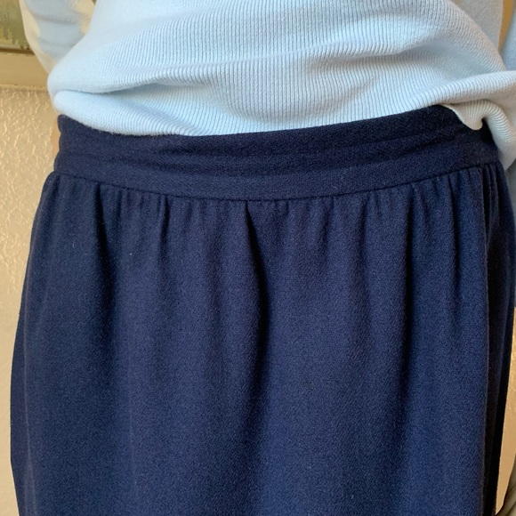 Haberdashery Collection navy wool skirt - Picture 6 of 14